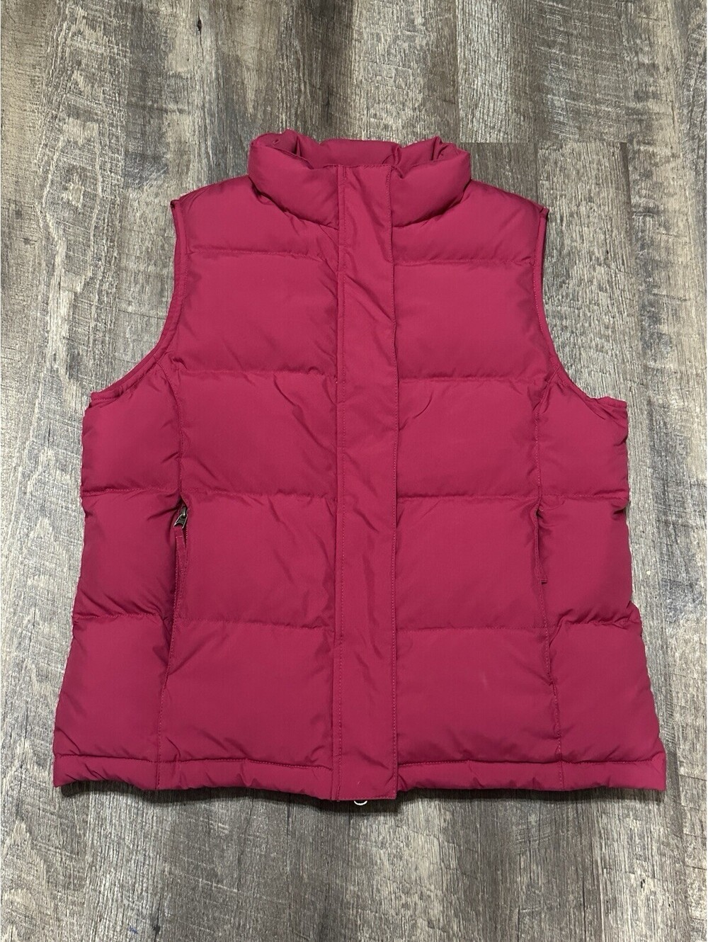 Vintage LL Bean Vest Women’s Medium Goose Down Puffer Zip Up Sleeveless Outdoor